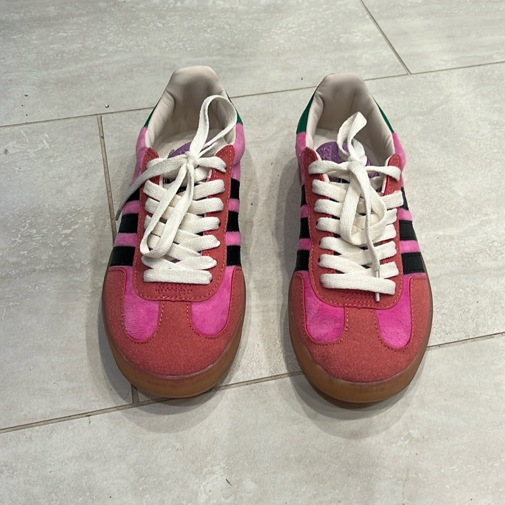 Pink Gucci/Adidas sneakers